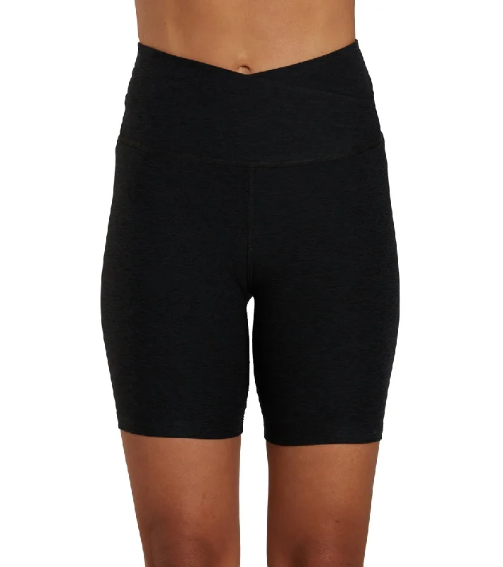 Women's Clothing And Garments Sets Beyond Yoga Spacedye At Your Leisure High Waisted Biker Shorts Darkest Night