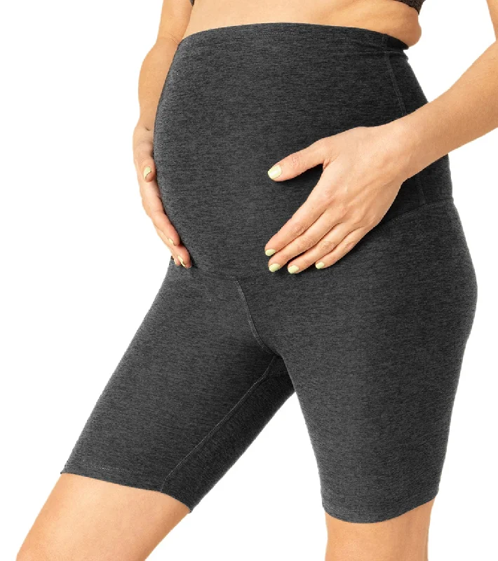 Women's Clothes And Garments Beyond Yoga Spacedye Love the Bump Maternity Biker Shorts Black Charcoal