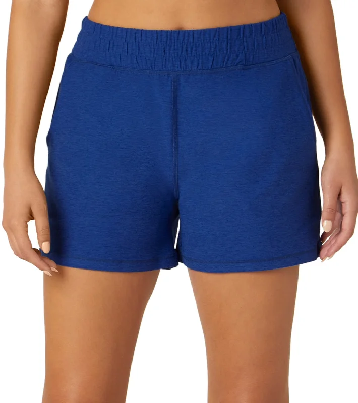 Women's Fashion Clothes Beyond Yoga Spacedye Trek High Waisted Short Electric Royal Heather