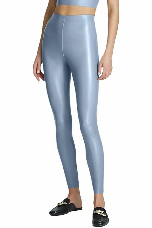 Women's Classic Attire Faux Patent Legging In Blue