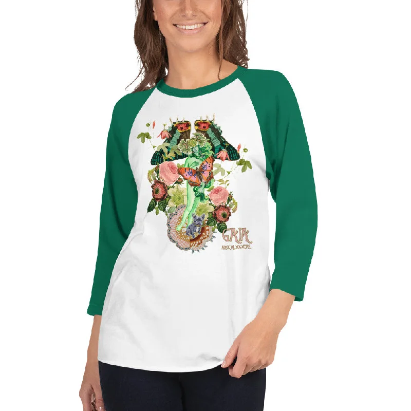 Women's Night-Out Clothes Green Gaia unisex Baseball shirt