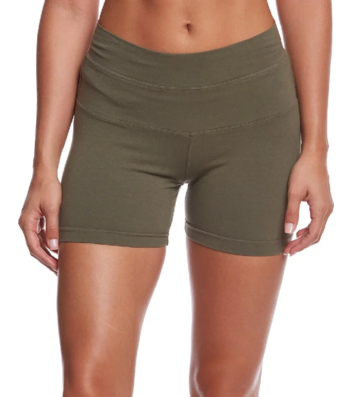 Women's Elegant Apparel Hard Tail High Rise Yoga Booty Shorts Olive