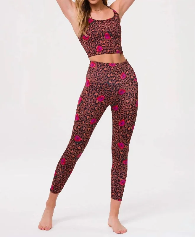 Women's Clothing Apparel High Rise Midi Legging In Pretty Wild