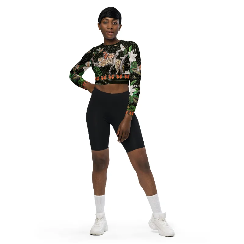 Women's Resort Apparel Jaggaflies Recycled long-sleeve crop top