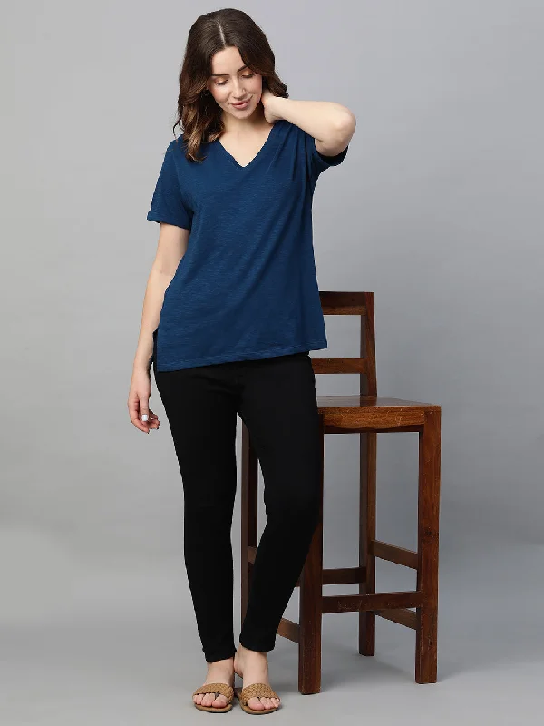 Women's Versatile Apparel Women's Royal Cotton Regular Fit Tshirt