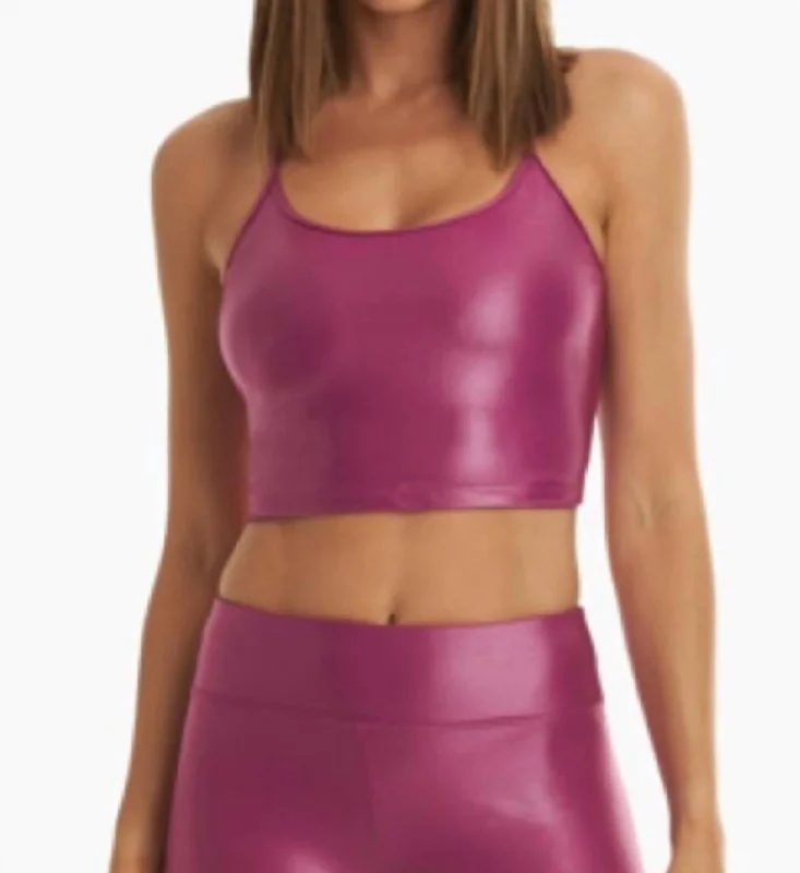 Women's Vacation Clothes Leah Blackout Sports Bra In Rose Orchid