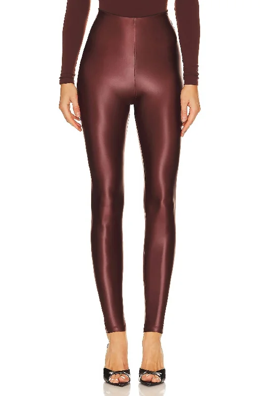 Women's Workout Clothing Matte Metallic Legging In Copper