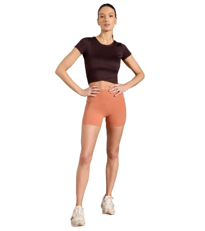 Women's Stylish Professional Garments MPG Sport Velocity High-Rise Side Pocket Short 4" Peached Sunburn