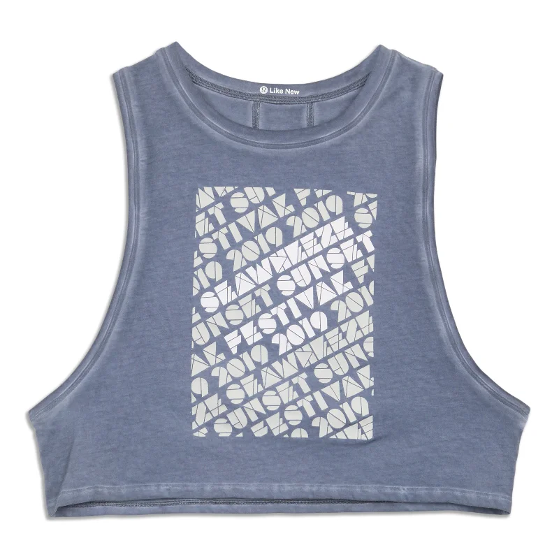 Women's Trendy Activewear Apparel Muscle Love Cropped Tank Top - Resale