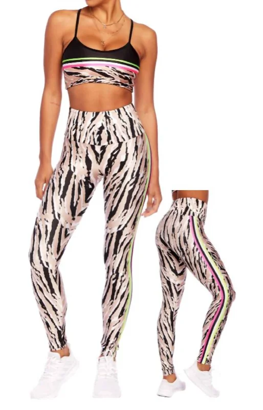 Casual Garments For Women Neon 7/8 Leggings In Nude Tiger