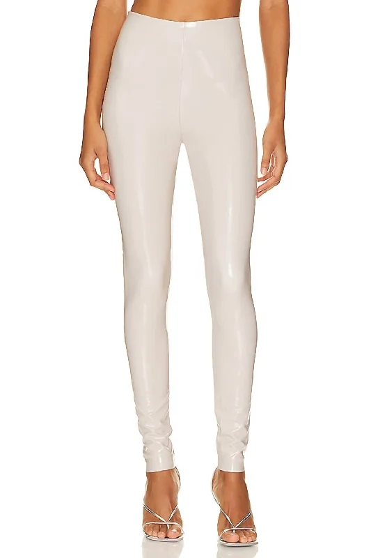 Affordable Women's Outfit Perfect Control Faux Leather Leggings In Porcelain