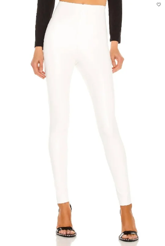 Women's Trendy Outfit Perfect Control Faux Leather Leggings In White