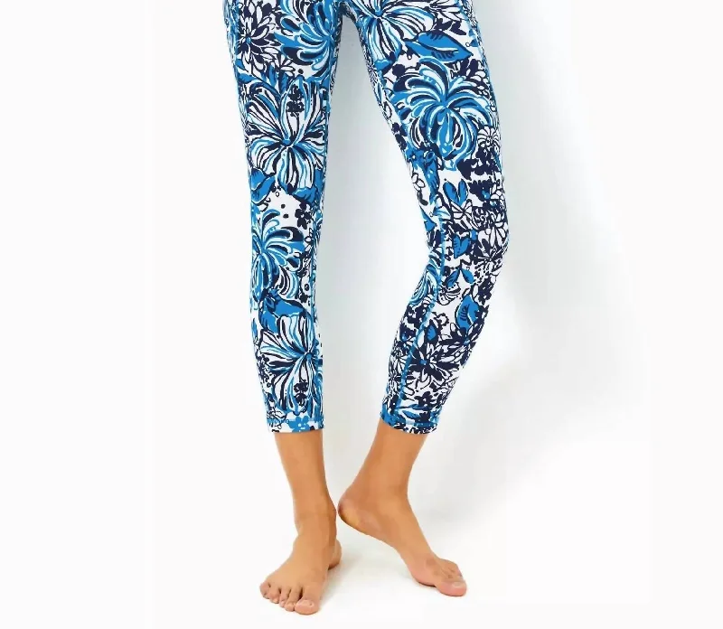 Women's Transitional Attire South Beach High Rise Midi Legging In Navy Pandarama