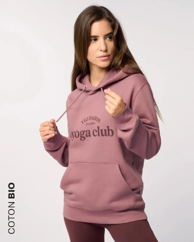 Women's Occasion Wear Apparel YOGA CLUB burgundy organic cotton unisex sweatshirt