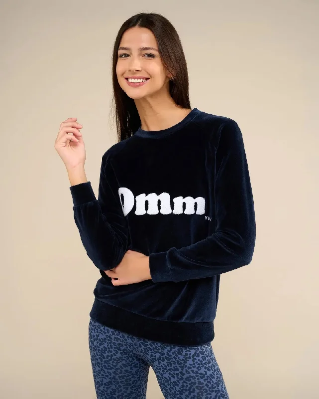 Women's Activewear Garments OMM VELVET navy sweatshirt