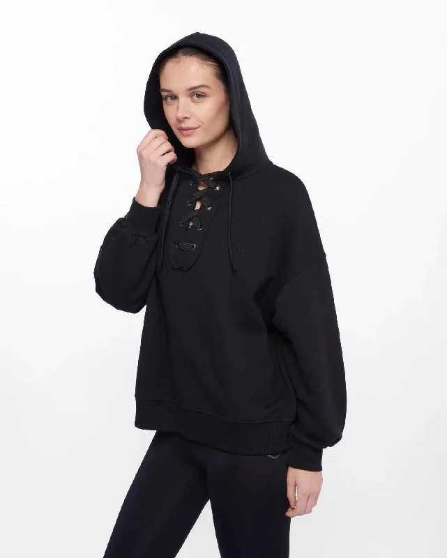 Sustainable Fashion Clothing For Women LUCY black hoodie