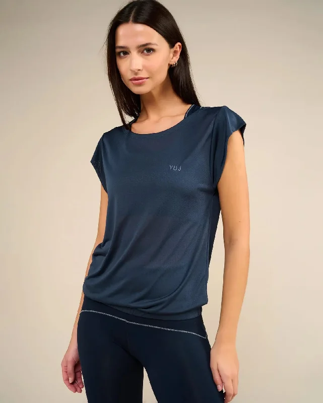 Women's Seasonal Apparel Yoga t-shirt ash blue SOFTEE