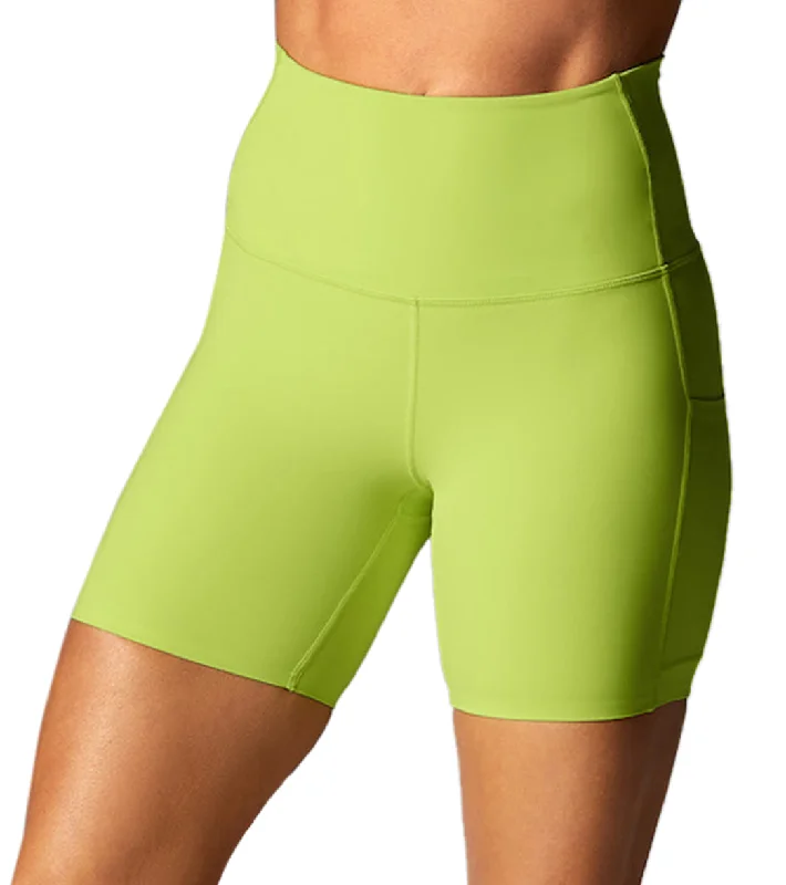 Women's Fashionable Attire For Work Tavi Stash & Dash Biker Short 6" Lime