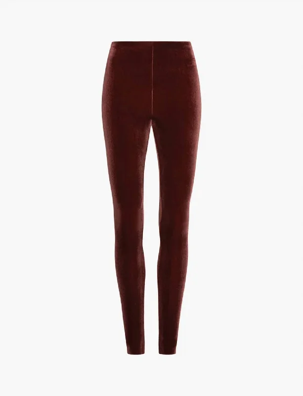 Women's Plus-Size Casual Outfit Velvet Legging In Sumac