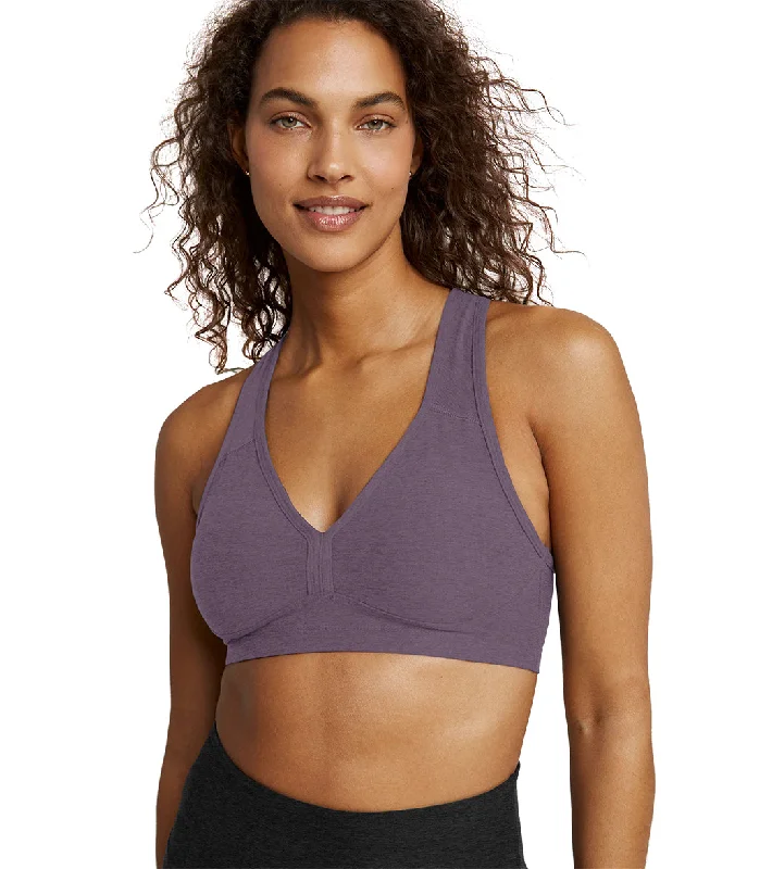 Elegant Women's Evening Garments Beyond Yoga Spacedye Lift Your Spirits Yoga Sports Bra Purple Haze Heather