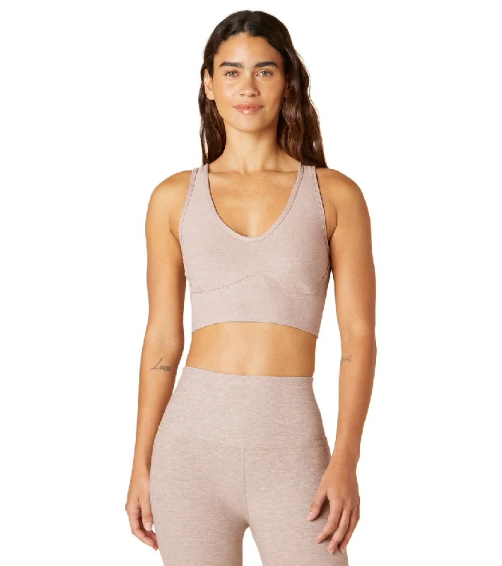 Women's Stylish Professional Apparel Beyond Yoga Spacedye Long Line Yoga Sports Bra Chai