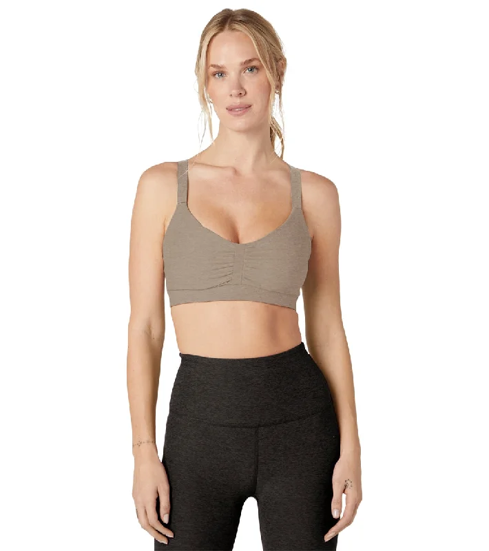 Women's Everyday Attire Beyond Yoga Spacedye On Center Bra Birch Heather