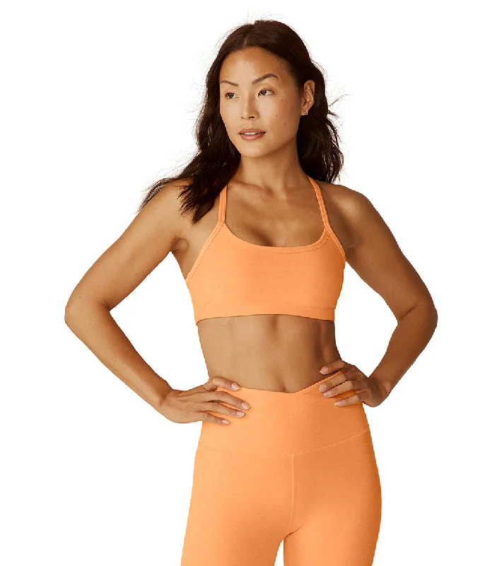 Stylish Women's Attire Beyond Yoga Spacedye Slim Racerback Yoga Sports Bra Marmalade Heather