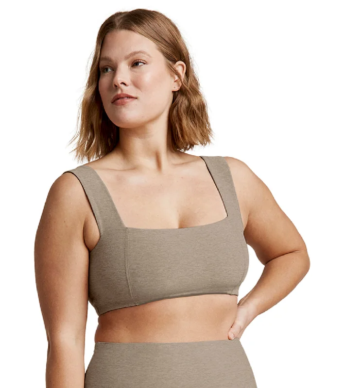 Women's Clothes And Garments Beyond Yoga Spacedye Squared Bra Birch Heather