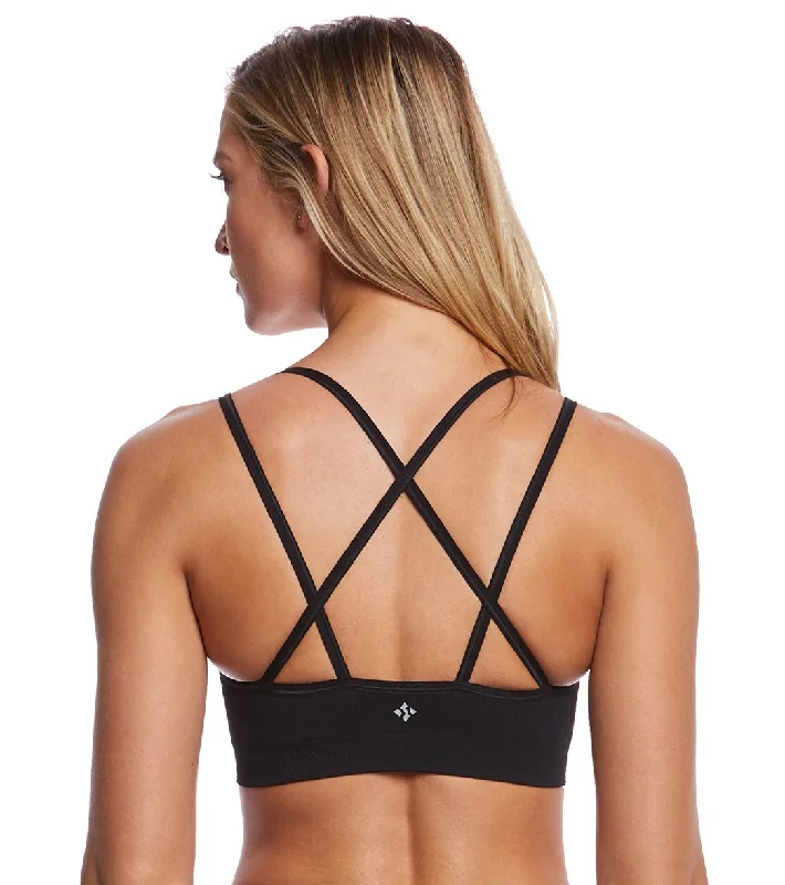 Women's Vacation Attire NUX Levitate Seamless Yoga Sports Bra Black