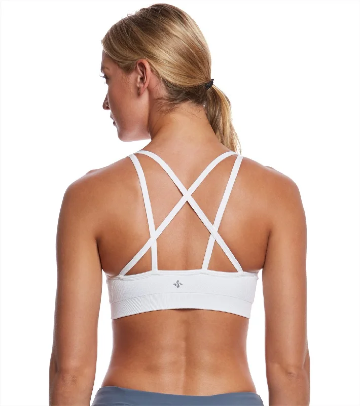 Women's Comfortable Lounge Attire NUX Levitate Seamless Yoga Sports Bra White