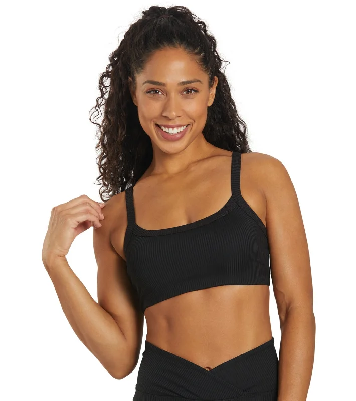 Women's Elegant Evening Outfit Year of Ours Ribbed Bralette 2.0 Black