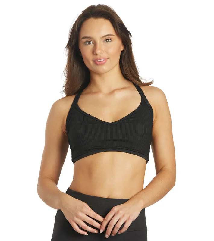 Women's Charming Outfit For Events Year of Ours Ribbed Curve Bra Black