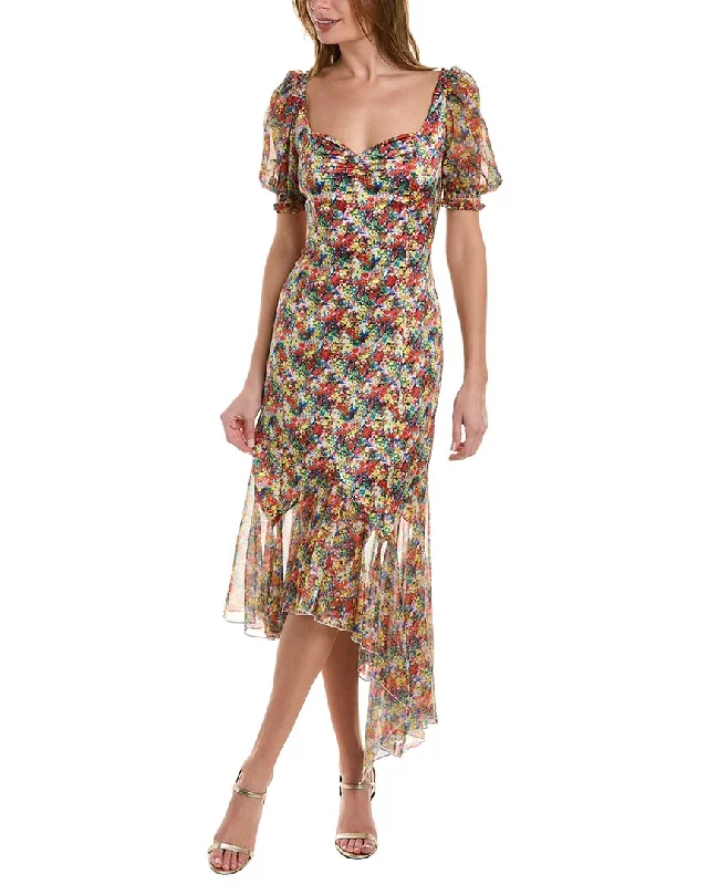 Women's Attire Marchesa Notte Floral Midi Dress