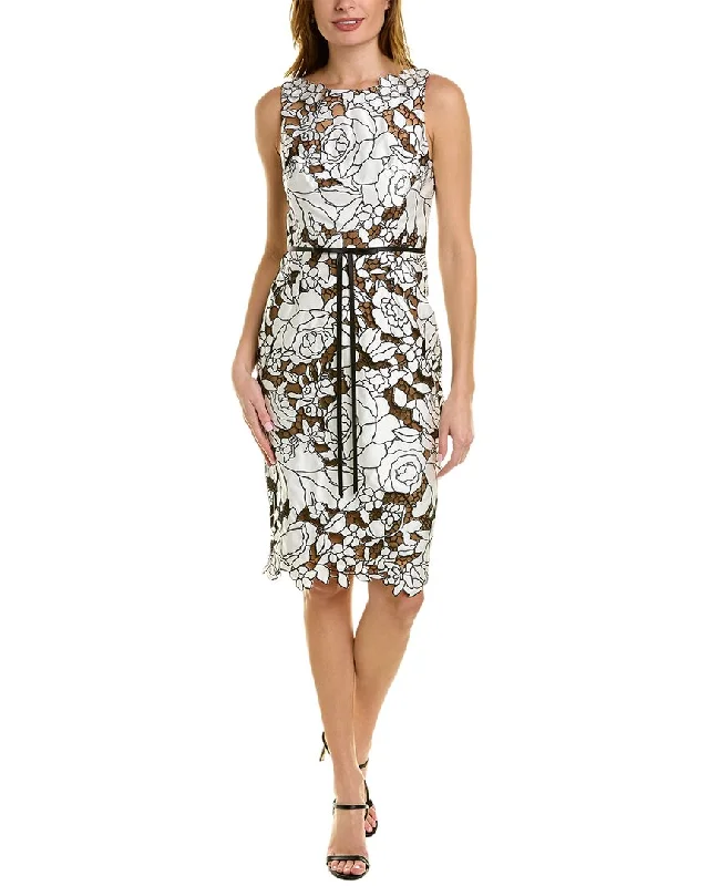 Women's Evening Wear Outfit Marchesa Notte Lace Sheath Dress