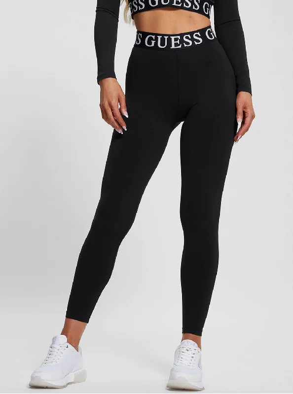 Women's Trendy Activewear Apparel Black Kiran Leggings