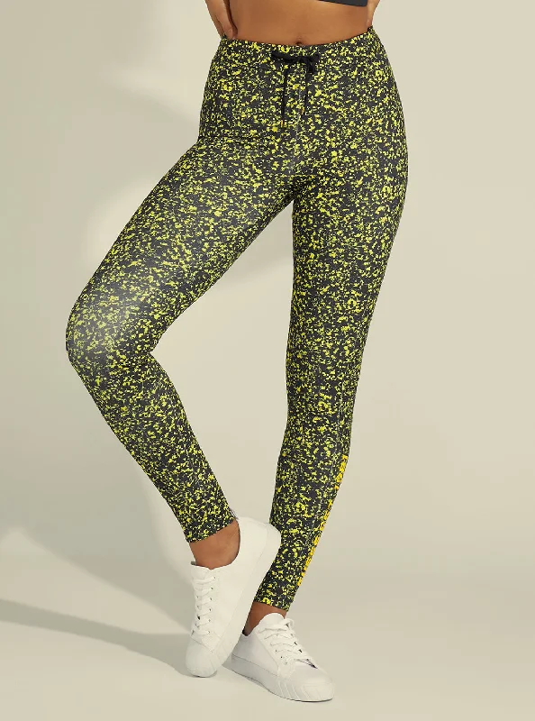 Women's Trendy Clothes Eco Black Yellow Alesha Active Leggings