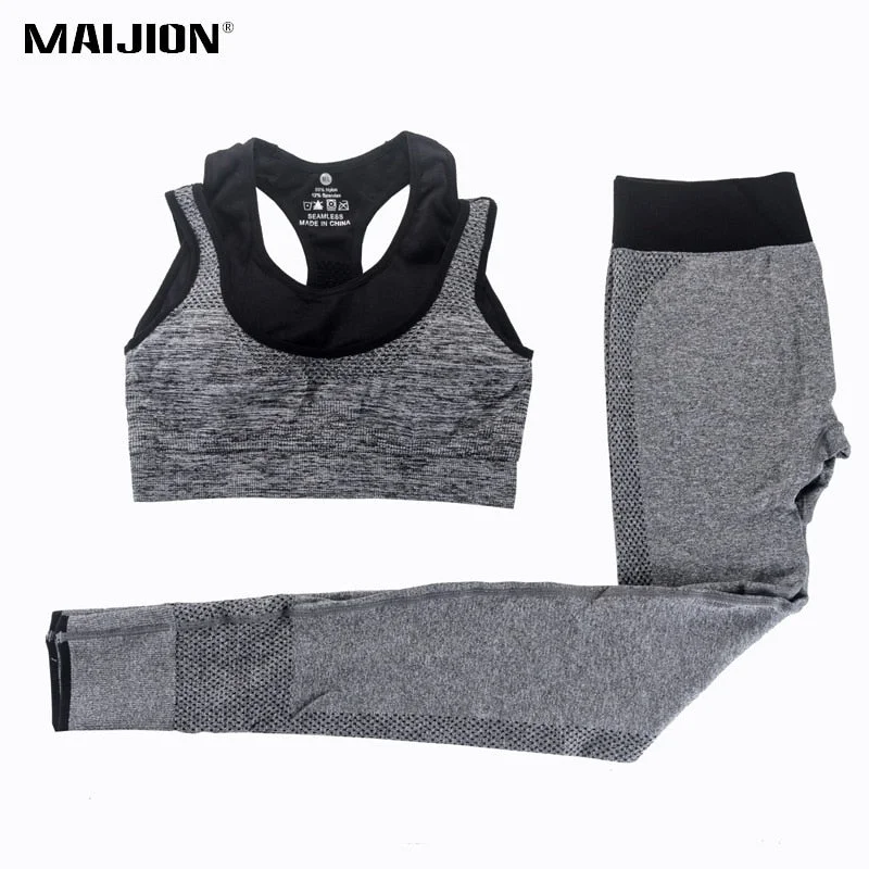 Women's Loungewear Clothes MAIJION 2Pcs Women Yoga Sets Fitness Sport Bra+Yoga Pants Leggings Set , Gym Running Sport Suit Set Workout Clothes for Female