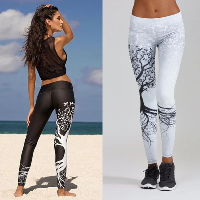 Women's Sporty Clothes Women Printed Sports Yoga Workout Gym Fitness Exercise Athletic Pants Sport Leggings Running Pants Women Stretchy Gym Tights