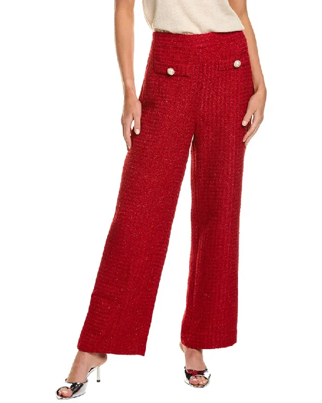 Classic Women's Apparel Alexia Admor Jayden Contrast Wide Leg Tweed Pant