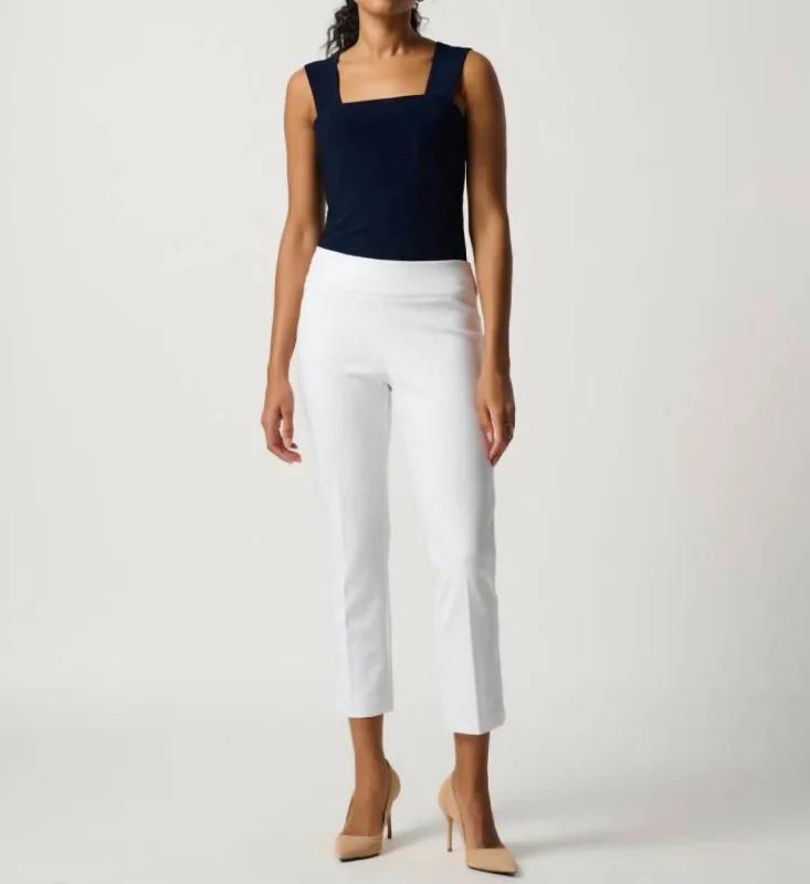 Women's Clothing And Garments Sets Classic Cropped Pants In White