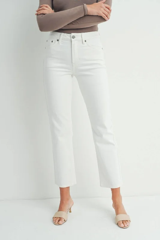 Affordable Women's Attire Clean Stretch Straight Jeans In Cream