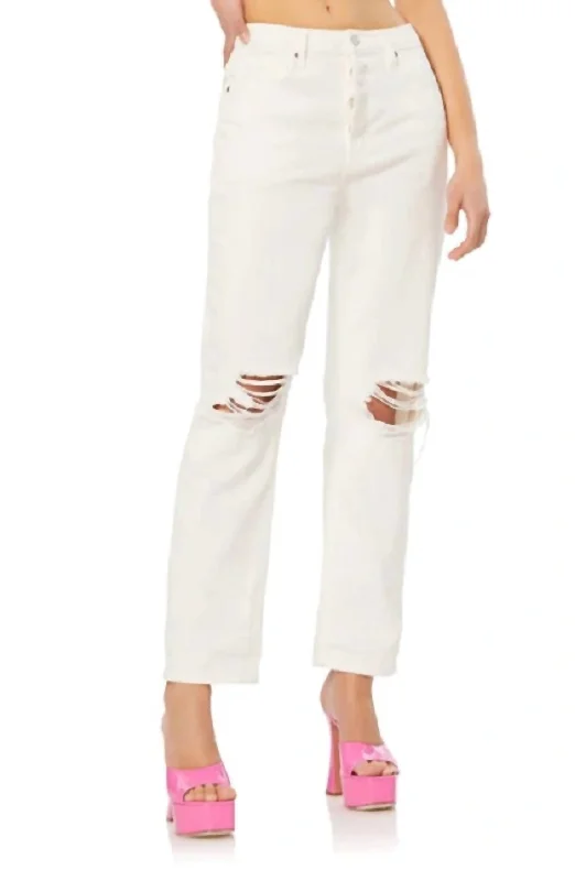 Women's Outerwear Attire Dex Boyfriend Jeans In White