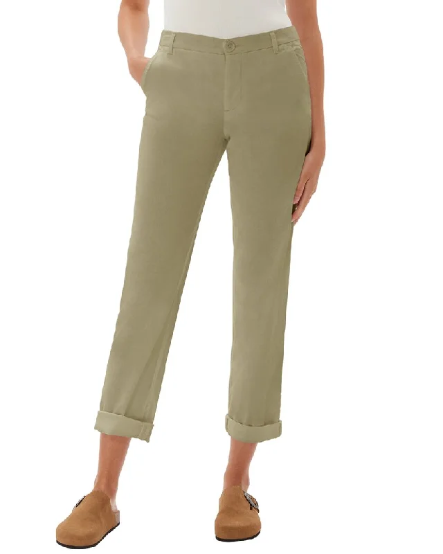 Sustainable Fashion Clothing For Women ecru Mitchell Roll Cuff Chino