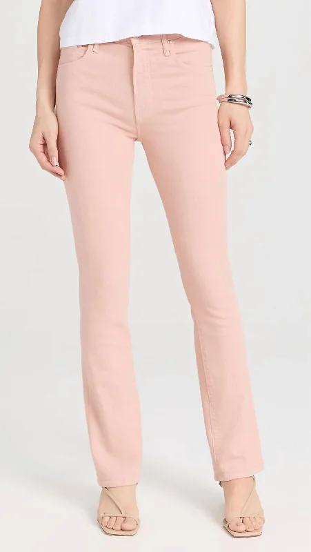 Women's Luxury Garments Insider Hover High Rise Straight Jeans In Peach Parfait