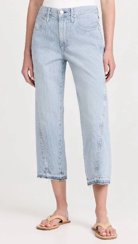 Women's Classic Outfit Maria Pants With Let Down Hem In Denim