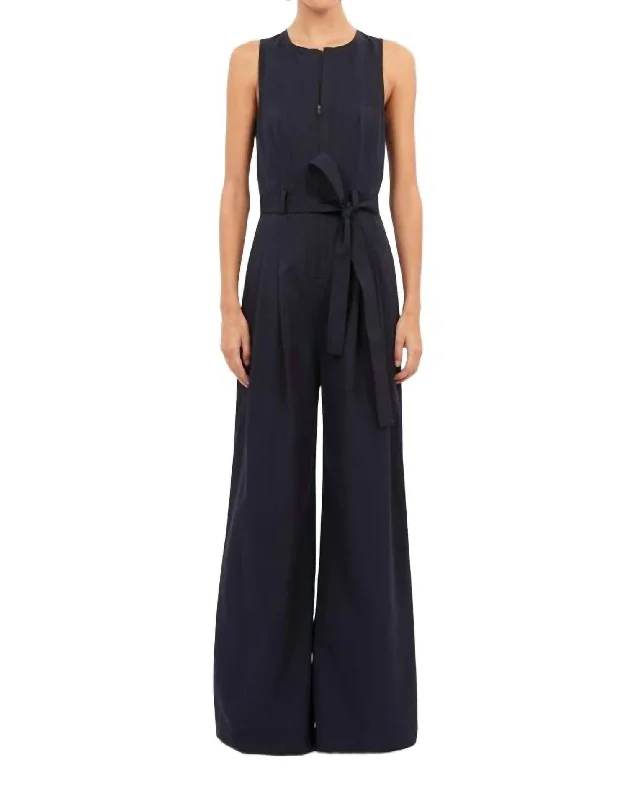 Women's Professional Apparel Marin Jumpsuit In Midnight