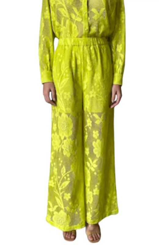 Charming Women's Clothes For Special Events Nysa Pants In Lime