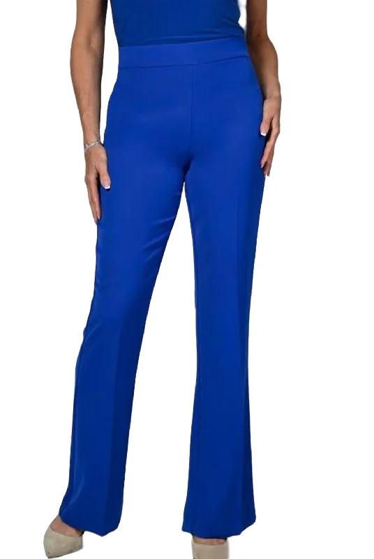 Women's Relaxed Outfit Pull-On Slacks In Bright Royal