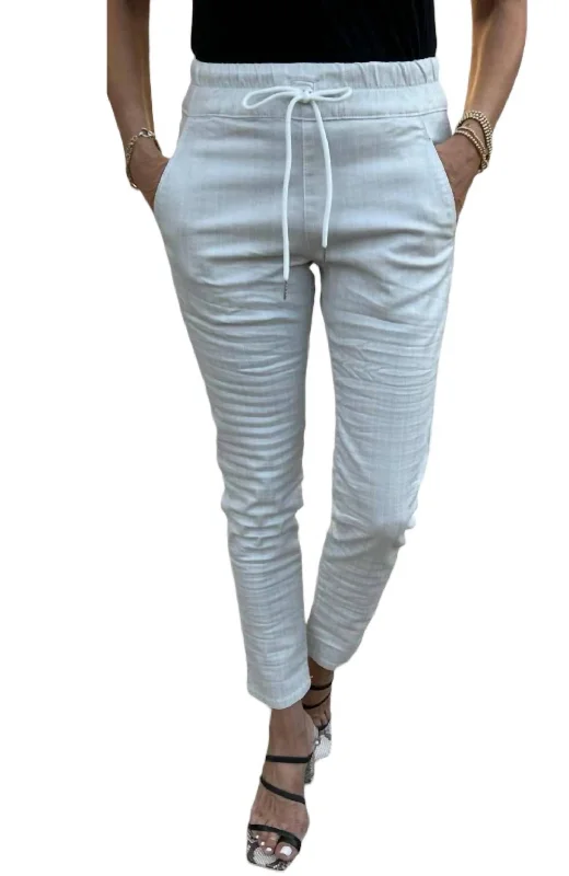 Luxury Women's Clothes Shely Pants In Platinum Herringbone