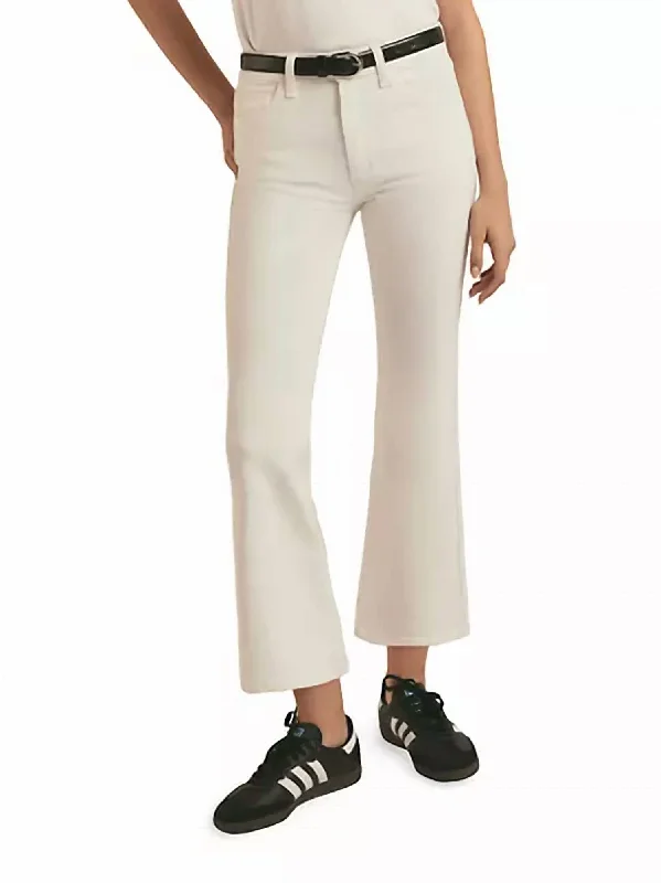 Women's Clothing For Outdoor Activities The Erin Crop Bootcut Jeans In Leche